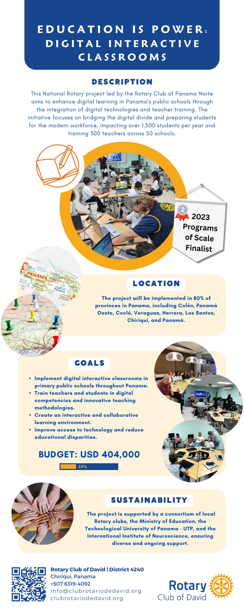 Rotary's Digital Interactive Classrooms Infographic